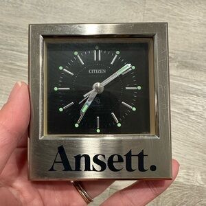CH138 CITIZEN Ansett Airlines Of Australia Alarm Clock Vintage Tested And Workin